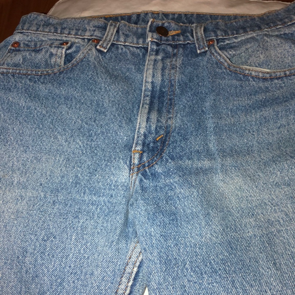 Levis 505. Great tones of blue and fading. Red tab